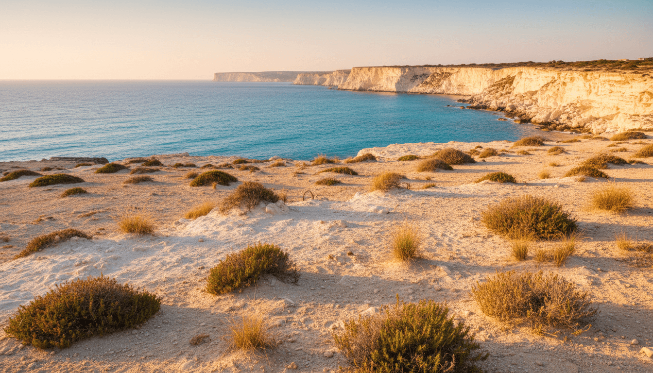 Dramatic Mediterranean coastline in Cyprus