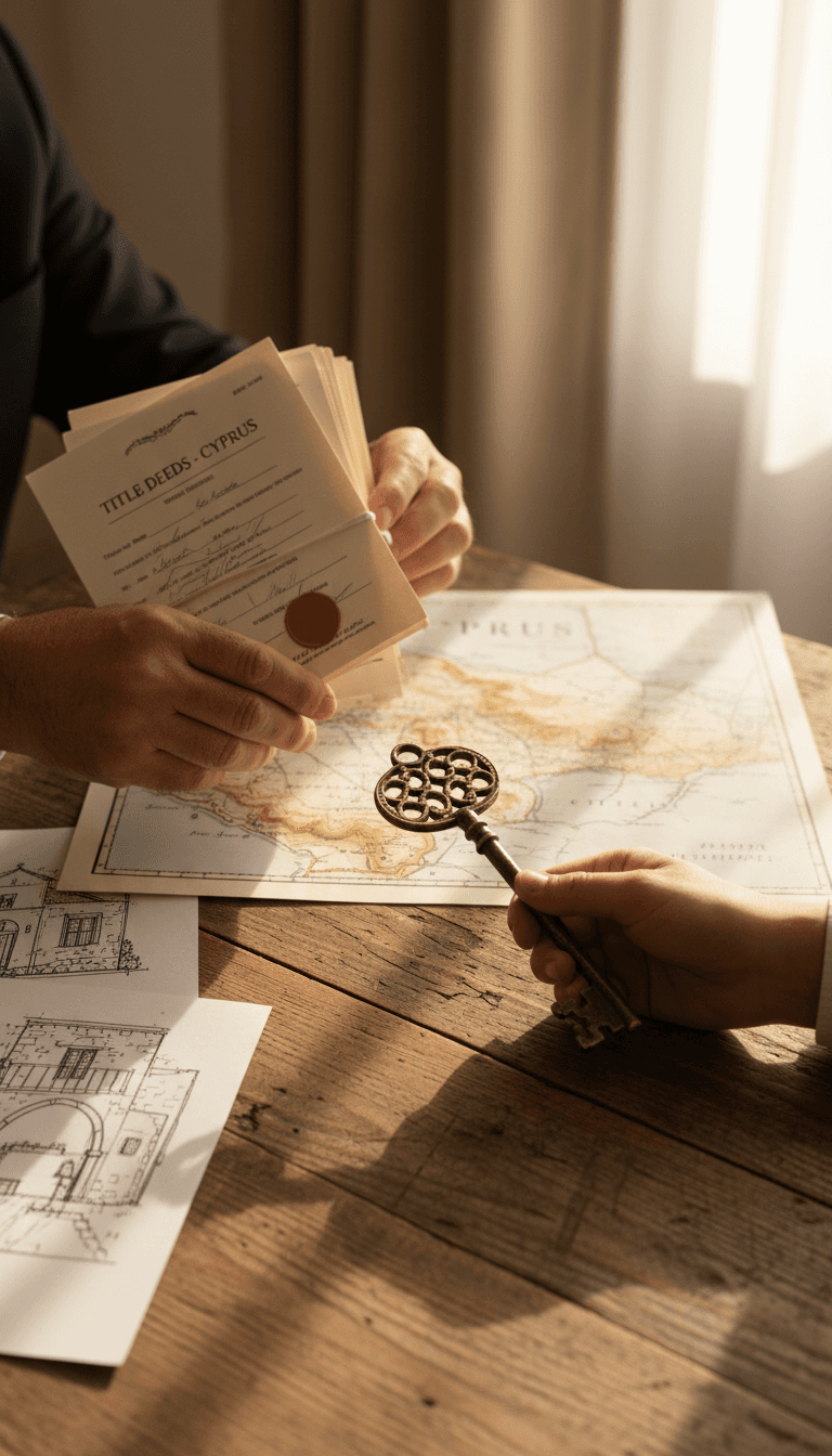 Property documents and keys marking a successful acquisition